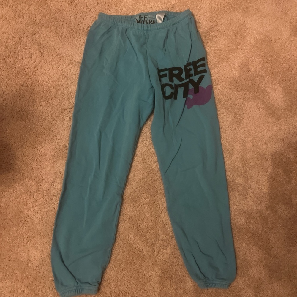 Teal Free City Sweatpants